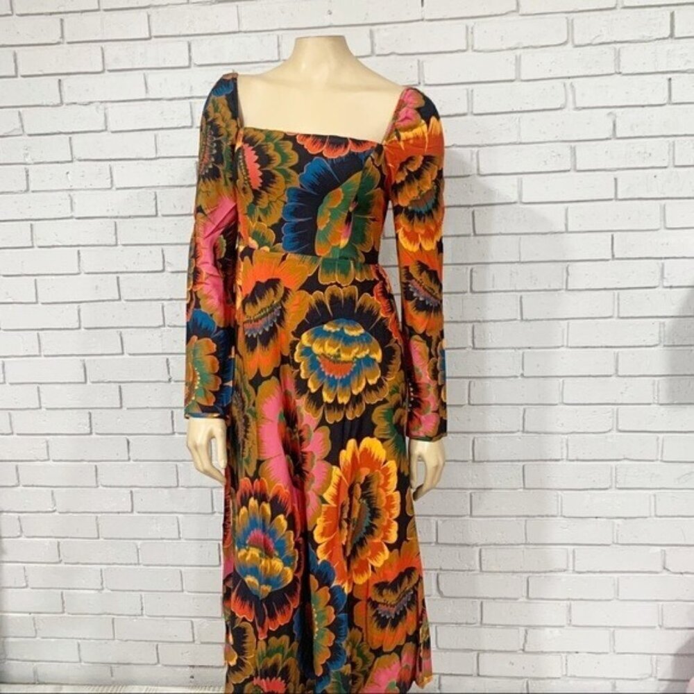 Farm Rio Women’s Flowers Midi Dress - Size Small
